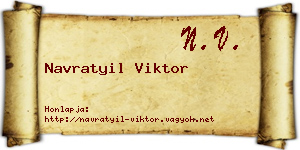 Navratyil Viktor névjegykártya